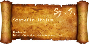 Szerafin Ibolya névjegykártya
